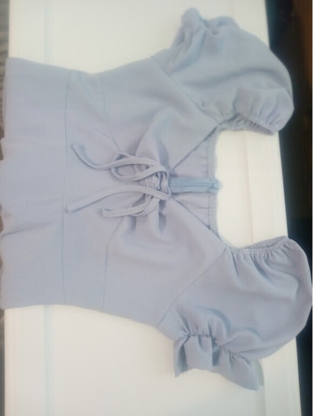 Light Blue Puff-Sleeve Dress | Comfy | Perfect for spring outings GUC - Picture 4 of 4